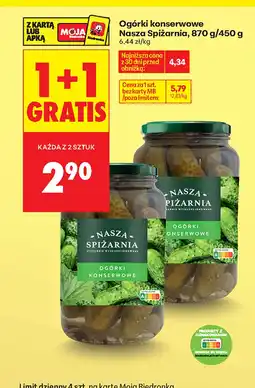 Biedronka Ogórki konserwowe Nasza Spiżarnia oferta
