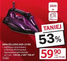 Selgros Żelazko MPM MZE-21/RS oferta