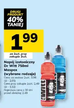 Hitpol Napój izotoniczny Dr Witt 750ml Maspex (wybrane rodzaje) oferta