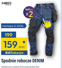 Bat NEO TOOLS Spodnie robocze DENIM oferta