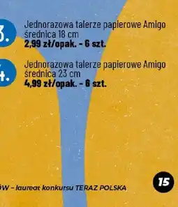 Polomarket Jednorazowe talerze papierowe średnica 18 cm oferta