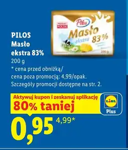 Lidl Masło Pilos oferta
