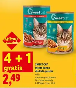 Lidl Mokra karma dla kota, puszka z wołowiną oferta