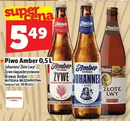 Topaz Piwo Amber Johannes / Złote Lwy / Żywe niepasteryzowane oferta