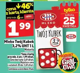 Topaz Mleko Twój Kubek 3,2% UHT oferta