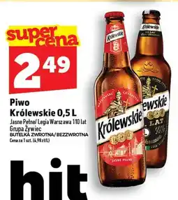 Topaz Piwo Królewskie jasne pełne / leja warszawa 110 lat / żytnie oferta