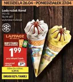Delikatesy Centrum Lody rożek Koral oferta