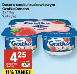 Delikatesy Centrum Deser o smaku truskawkowym Gratka Danone oferta