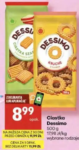 Delikatesy Centrum Ciastka Dessimo wybrane rodzaje oferta