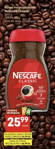 Delikatesy Centrum Kawa rozpuszczalna Nescafé Classic oferta
