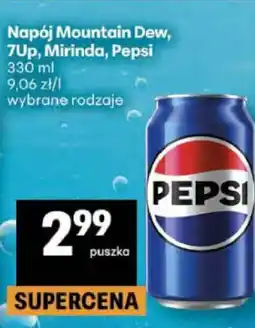Delikatesy Centrum Napój Mountain Dew, 7Up, Mirinda, Pepsi oferta