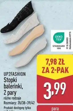 ALDI Stopki balerinki, 2 pary UP2FASHION oferta