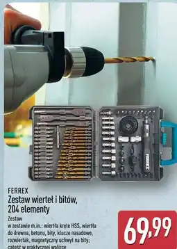 ALDI FERREX Zestaw wierteł i bitów, 204 elementy oferta