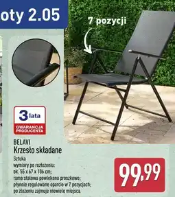 ALDI BELAVI Krzesło składane oferta