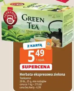 E.Leclerc Herbata ekspresowa zielona Teekanne oferta