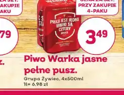 Bliski Piwo Warka jasne pełne pusz. oferta