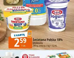E.Leclerc MLEKOVITA MIETANA POLSKA 18% oferta