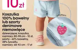 Pepco Szorty denimowe niemowlęce 100% bawełny oferta