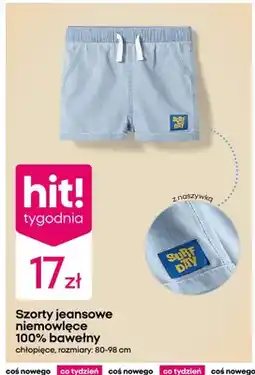 Pepco Szorty jeansowe niemowlęce 100% bawełny oferta