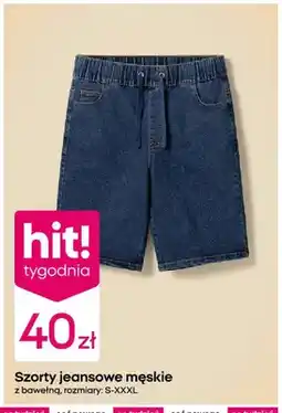 Pepco Szorty jeansowe męskie z bawełną oferta