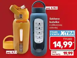 Kaufland Szklana butelka z silikonową osłonką poj oferta