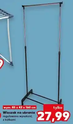 Kaufland Wieszak na ubrania regulowana wysokość, z kółkami oferta