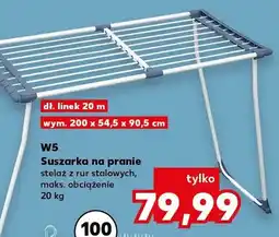 Kaufland Suszarka na pranie stelaż z rur stalowych, maks. obciążenie oferta