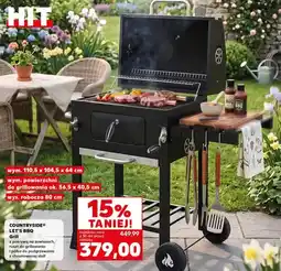 Kaufland Grill z pokrywą na zawiasach, ruszt do grillowania i półka do podgrzewania z chromowanej stali oferta