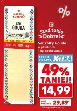 Kaufland Ser żółty Gouda w plastrach oferta