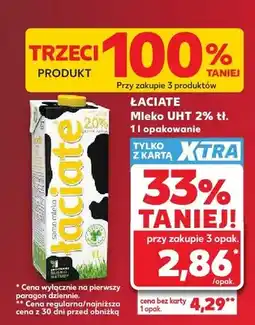 Kaufland Mleko UHT 2% tł. 1l opakowanie oferta