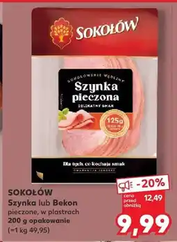 Kaufland Szynka lub bekon pieczona, w plastrach oferta