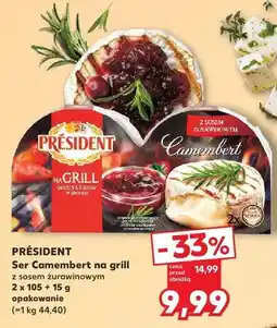 Kaufland Ser Camembert na grill z sosem żurawinowym oferta