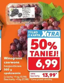 Kaufland Winogrona czerwone bezpestkowe opakowanie oferta