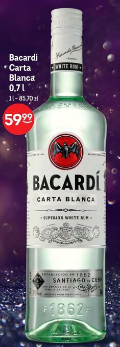 Bacardi Carta Blanca 0,7l