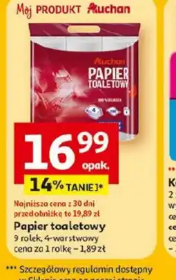 Auchan Papier toaletowy Auchan oferta