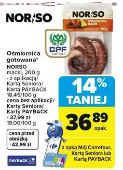 Carrefour Ośmiornica gotowana macki oferta