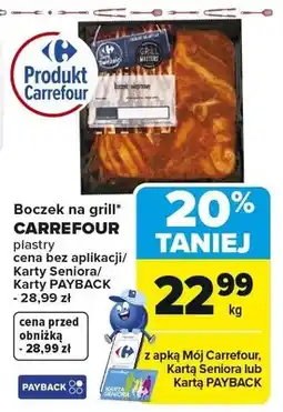 Carrefour Boczek na grill plastry oferta