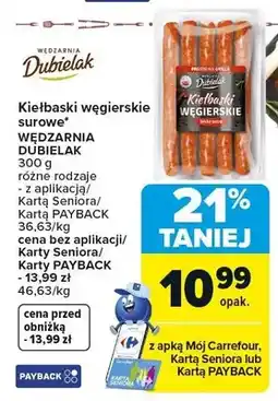 Carrefour Kiełbaski węgierskie surowe oferta