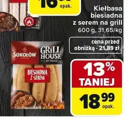 Carrefour Kiełbasa biesiadna z serem na grill oferta