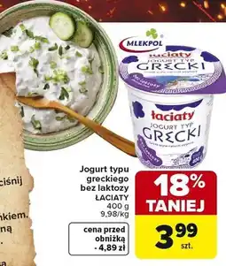 Carrefour Jogurt typu greckiego bez laktozy oferta