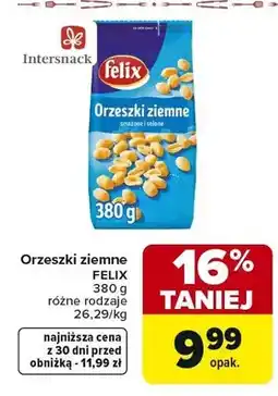 Carrefour Orzeszki ziemne smażone i solone różne rodzaje oferta