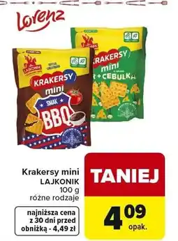 Carrefour Krakersy mini smak BBQ oferta