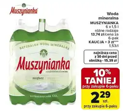 Carrefour Woda mineralna naturalna wysokozmineralizowana niskonasycona CO2 magnez i wapń oferta