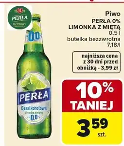Carrefour Piwo bezalkoholowe limonka z miętą oferta