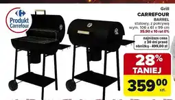 Carrefour Grill Barrel stalowy, z pokrywą wym. 10G x 61 x 99 cm oferta