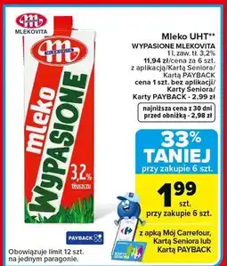 Carrefour Mleko UHT wypasione 3,2% oferta