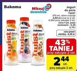 Carrefour Jogurt do picia Twist 370ml różne rodzaje oferta
