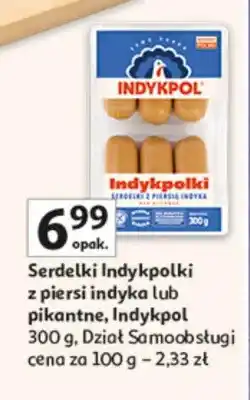 Auchan Serdelki z piersi indyka lub pikantne oferta