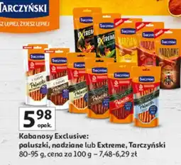 Auchan Kabanosy Exclusive: paluszki, nadziane lub Extreme oferta