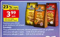 Auchan Chipsy Krambals grillowane warzywna, serowe, pomidorowe lub grzybowe oferta